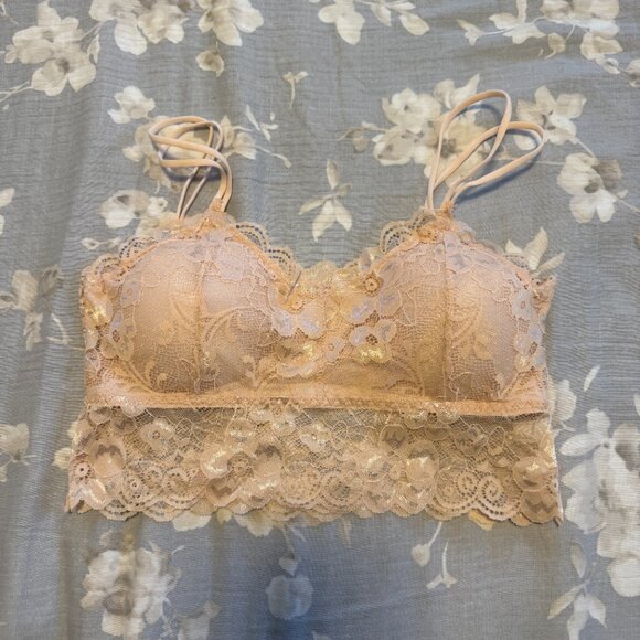 Abercrombie & Fitch Nude Lace Bralette - NWOT - Picture 3 of 5